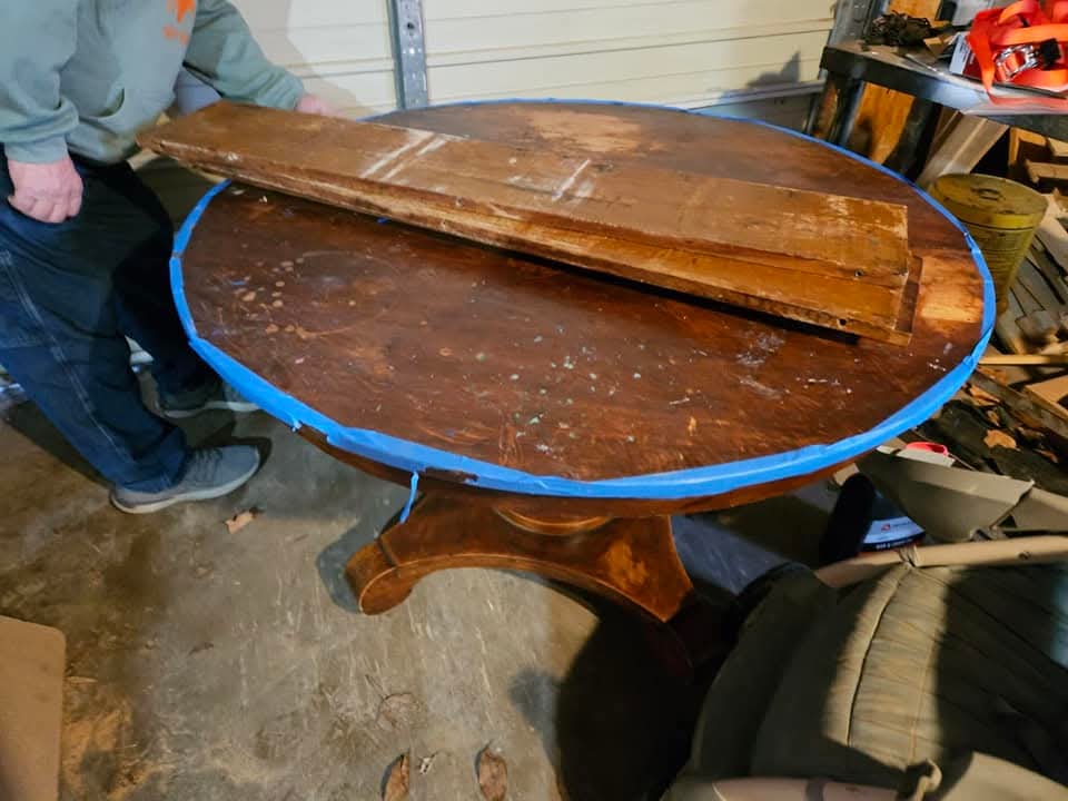 Kitchen table before